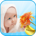 English Baby Cards Golden