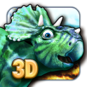 Dinosaurs walking with fun 3D
