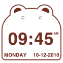 Cute Bear Clock Widget