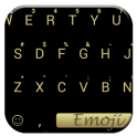 Flat Black Gold Emoji Tastatur