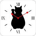 Cat silhouette Clock3R
