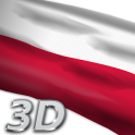 Poland Flag Live Wallpaper 3D