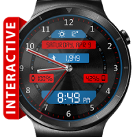 Black Metal LED HD WatchFace Widget Live Wallpaper