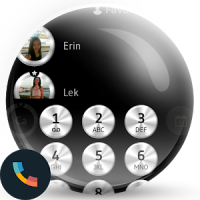 Metal Silver Phone Dialer Skin