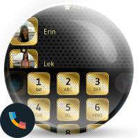 Gold Dots Phone Dial Theme