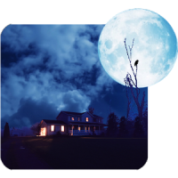 3D Blue Moon Live Wallpaper