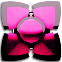 pink black 3D Next Launcher