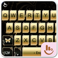 Gold Butterfly Keyboard Theme