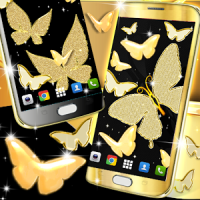 Gold butterfly live wallpaper