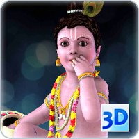 3D Little Krishna Live Wallpaper