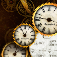 Gold Clock Live Wallpaper HD