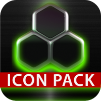 GLOW GREEN icon pack HD 3D