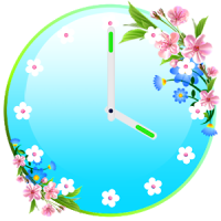 Flowers Clock Widget