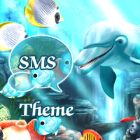 GO SMS Pro Theme peixes água