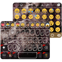 Cute Skull Emoji Keyboard Skin