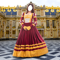 중세 여성 드레스 몽타주