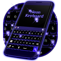 Dark Blue Neon Keyboard