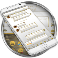 SMS Messages Frame White Gold Theme