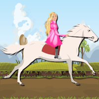 姫に乗って白い馬