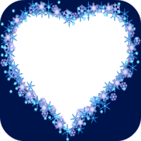 голубое сердце фоторамки