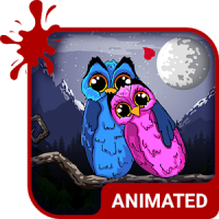 Owl Love Animated Keyboard + Live Wallpaper