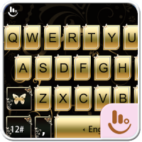 Gold Butterfly Keyboard Theme