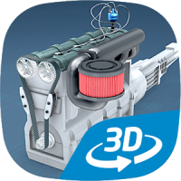 Four-stroke Otto engine educational VR 3D