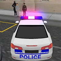 louco polícia car condutor 3D