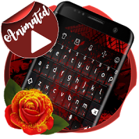 Dark Red Typing Keyboard