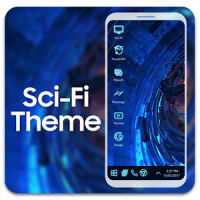 Sci fi theme for computer launcher