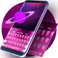 Emoji Pink Hue Galaxy Keyboard