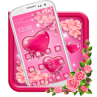 Gleaming Pink Hearts Theme