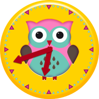 Cute Owl Clock Widget