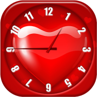 Heart Analog Clock Widget