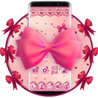 Pink Cute Love Bow Theme