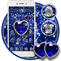 Glitter diamond heart theme