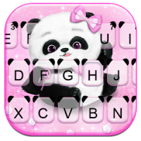 Pink Girly Panda Keyboard Theme