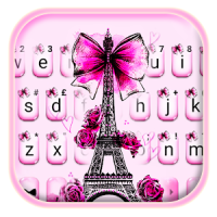 Eiffel Tower Bowknot Tema de teclado
