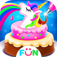 Cooking Unicorn Rainbow Cake- Food Game for girl