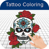 Libro de colorear del tatuaje - Páginas para