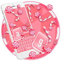 Sweet Candy Cane Keyboard Theme
