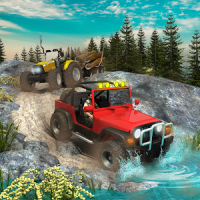 Offroad Long Trailer Truck Sim - Jeep Prado Games