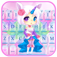 Cuteness Unicorn Fairy Keyboard Theme