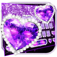 Purple Diamond Glitter Keyboard