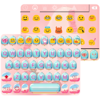 Ice cream Emoji Keyboard Theme