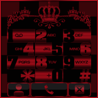 Red Chess Crown Dialer theme