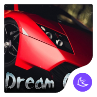 Red Speed car-APUS Launcher theme
