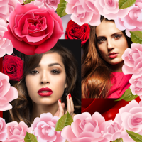 Collage de fotos de rosas