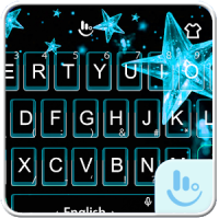 Ice Blue Star Keyboard Theme