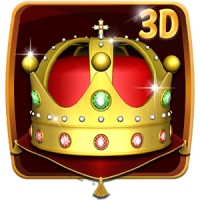 Gold King Crown 3D